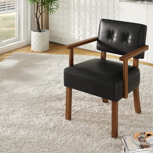Faux leather armchair - faux, w